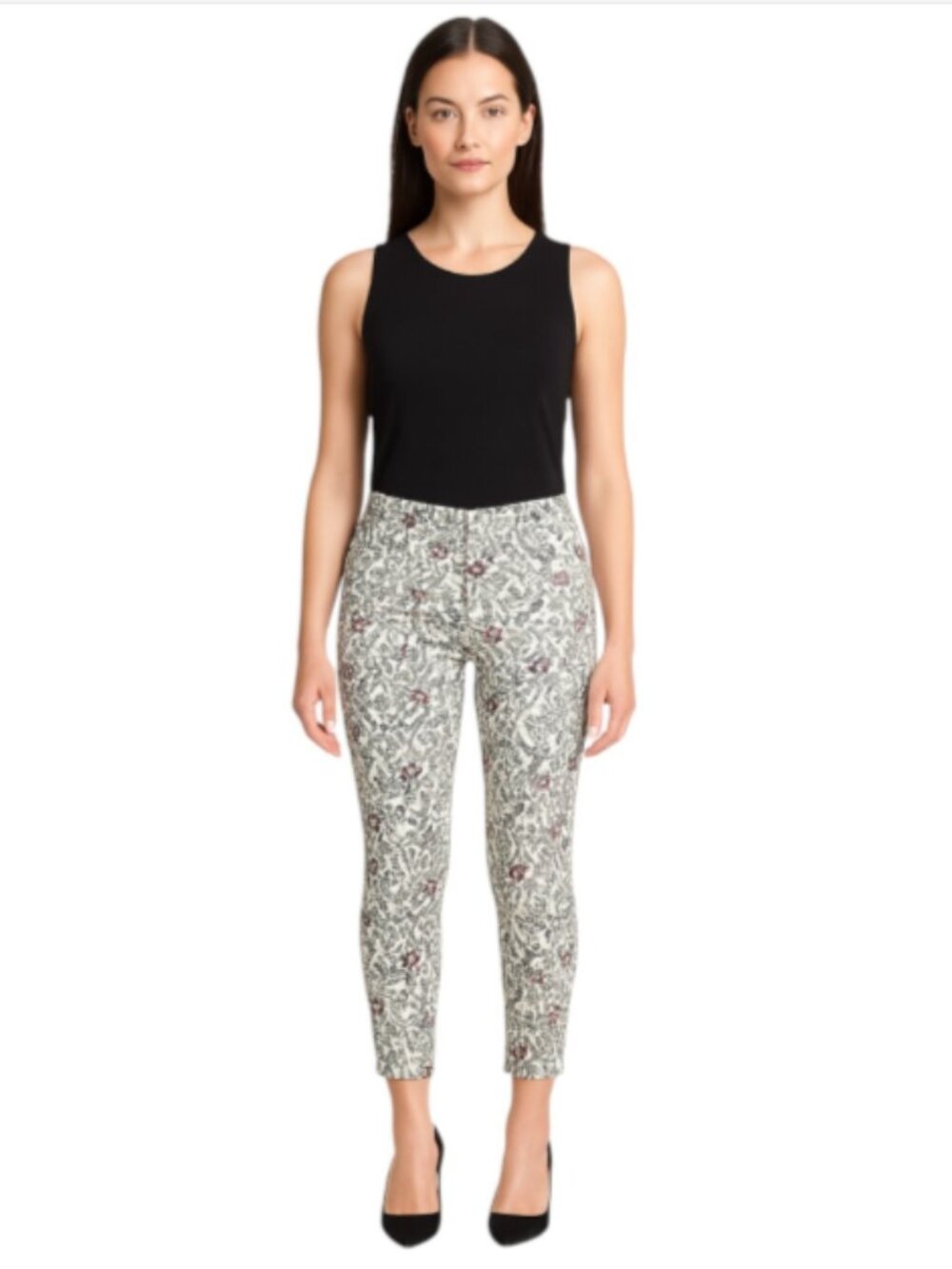 L'Agence Sizes 24 US 00 Cotton High-Rise Ankle Jean Margot Floral Print USA Made